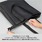 ノートPCが入れられるファスナートート（SNS-0300844）口元は安心のファスナー仕様