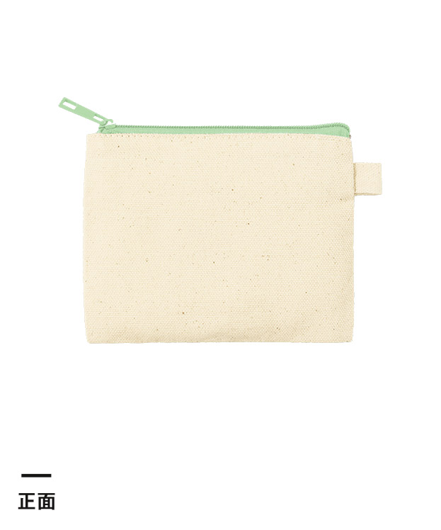 カラーファスナーキャンバスフラットポーチ（SS）（SNS-0300860）正面