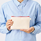 カラーファスナーキャンバスフラットポーチ（S）（SNS-0300861）サイズイメージ