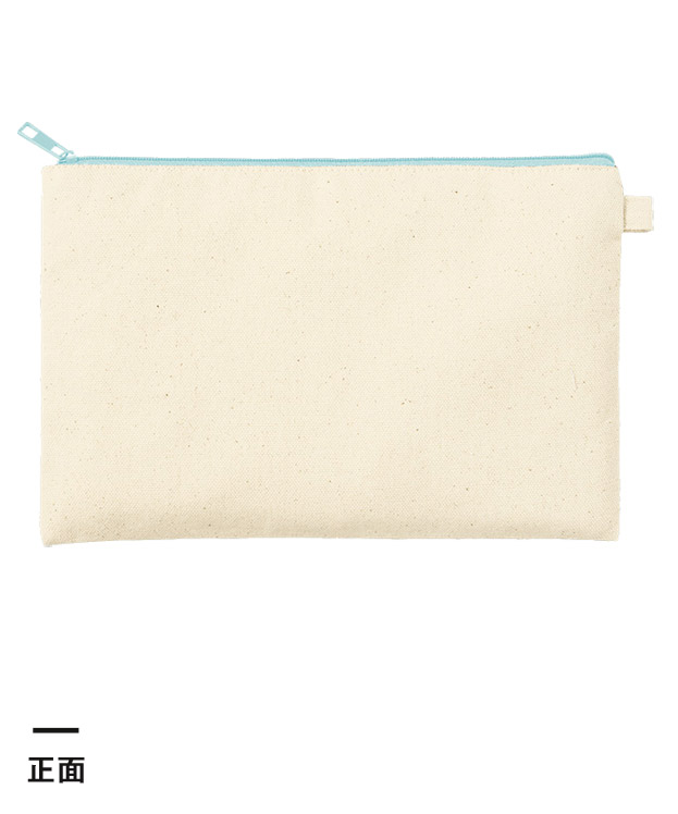 カラーファスナーキャンバスフラットポーチ（M）（SNS-0300862）正面