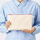 カラーファスナーキャンバスフラットポーチ（M）（SNS-0300862）サイズイメージ