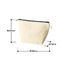 カラーファスナーキャンバスデイリーポーチ（SNS-0300863）サイズについて