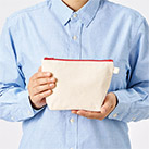 カラーファスナーキャンバスデイリーポーチ（SNS-0300863）サイズイメージ