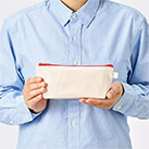 カラーファスナーキャンバスロングポーチ（SNS-0300864）サイズイメージ