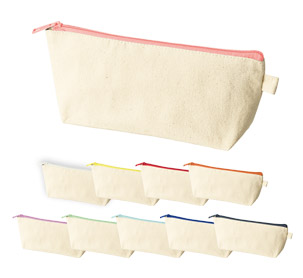 カラーファスナーキャンバスロングポーチ