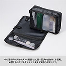 ベーシックハンギングポーチ（SNS-0300865）中の透明ポーチはボタンで着脱でき、便利