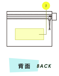 ポーチ背面プリント範囲