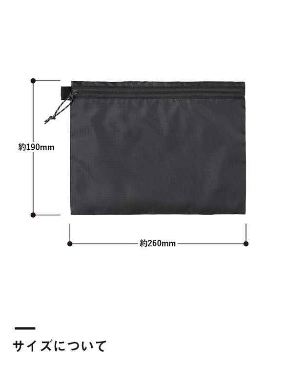リップストップフラットポーチ（M）（SNS-0300868）サイズについて
