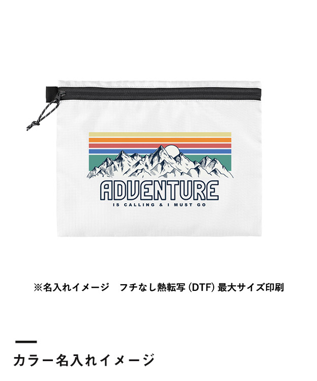 リップストップフラットポーチ（M）（SNS-0300868）カラー名入れイメージ