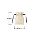 コットンカラーリボン巾着（SS）（SNS-0300872）サイズについて