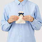 コットンカラーリボン巾着（SS）（SNS-0300872）サイズイメージ