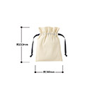 コットンカラーリボン巾着（S）（SNS-0300873）サイズについて