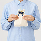 コットンカラーリボン巾着（S）（SNS-0300873）サイズイメージ