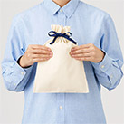 コットンカラーリボン巾着（M）（SNS-0300874）サイズイメージ