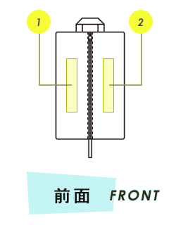 バッグ前面プリント範囲