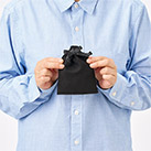 スウェード風巾着（S）（SNS-0300885）サイズイメージ