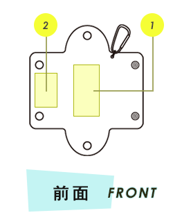 ケース前面プリント範囲