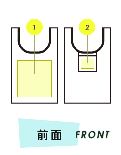 トートバッグ前面プリント範囲
