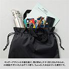 リップストップ巾着バッグ（SNS-0300896）ギャザーデザインの巾着仕様で見た目もやわらか