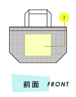 トートバッグ前面プリント範囲