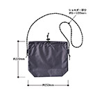 ファインライトポリ巾着ショルダー（SNS-0300907）サイズについて