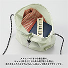 ファインライトポリ巾着ショルダー（SNS-0300907）ストッパー付きの巾着仕様