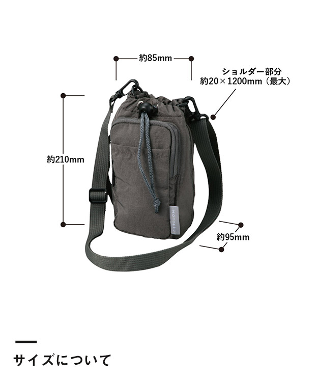 MOTTERUクーラーボトルホルダーサコッシュ（SNS-0300911）サイズについて