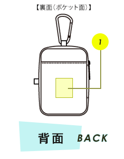 ポーチ背面プリント範囲