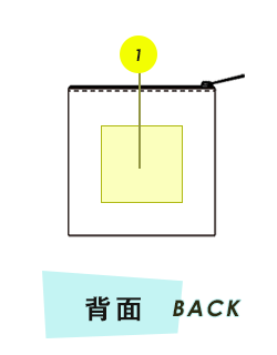 ポーチ背面プリント範囲