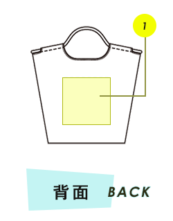 バッグ背面プリント範囲