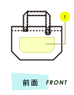 バッグ前面プリント範囲