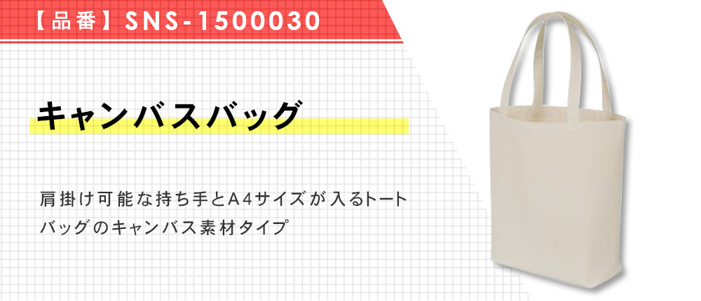 キャンバスバッグ(SNS-1500030)1カラー・1サイズ