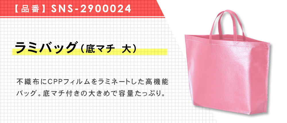 ラミバッグ（底マチ　大）（SNS-2900024）19カラー・1サイズ