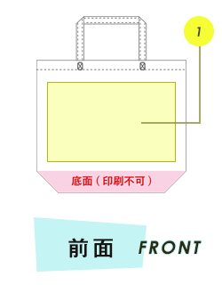 トートバッグ前面プリント範囲