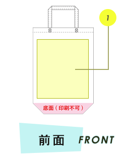 トートバッグ前面プリント範囲