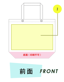 トートバッグ前面プリント範囲