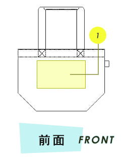 トートバッグ前面プリント範囲