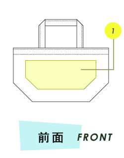 トートバッグ背面プリント範囲