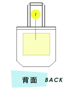 トートバック背面プリント範囲