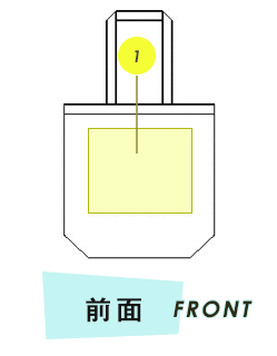 トートバック前面プリント範囲