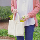コットンコンビニ袋(Mサイズ)（SNS-1500001）マチが広めでお弁当や飲料に最適