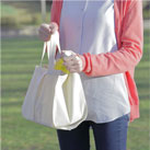 コットンコンビニ袋(Lサイズ)（SNS-1500003）お弁当や飲料の持ち運びに