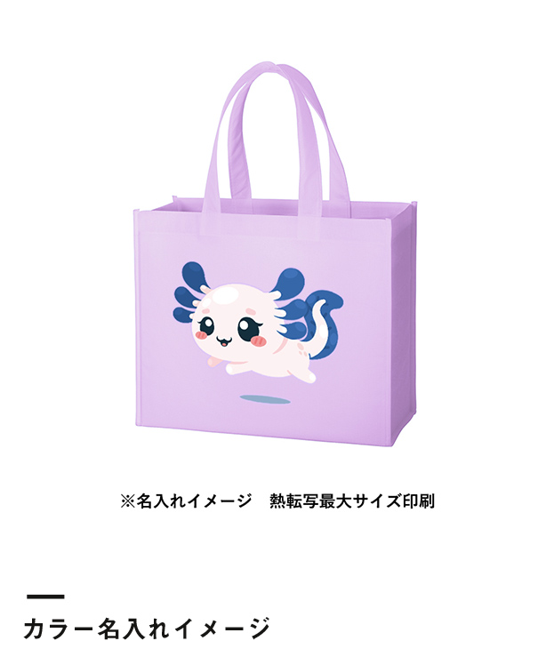 不織布スクエアトート（TR-0436）カラー名入れイメージ
