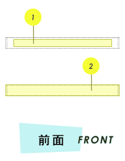 タオル前面プリント範囲