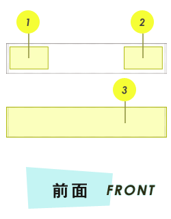 タオル前面プリント範囲