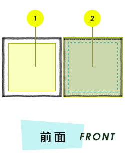 タオル前面プリント範囲