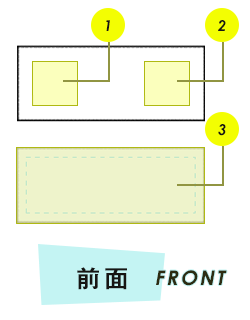 タオル前面プリント範囲