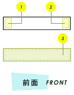 タオル前面プリント範囲