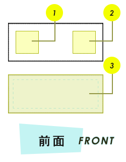 タオル前面プリント範囲