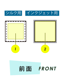 タオル前面プリント範囲